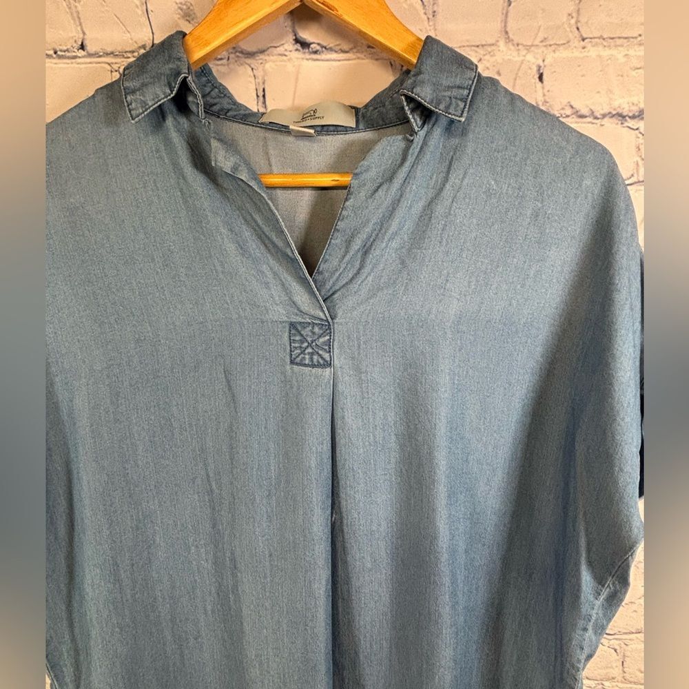 Thread + Supply Chambray Cap Sleeve Minimalist We… - image 2